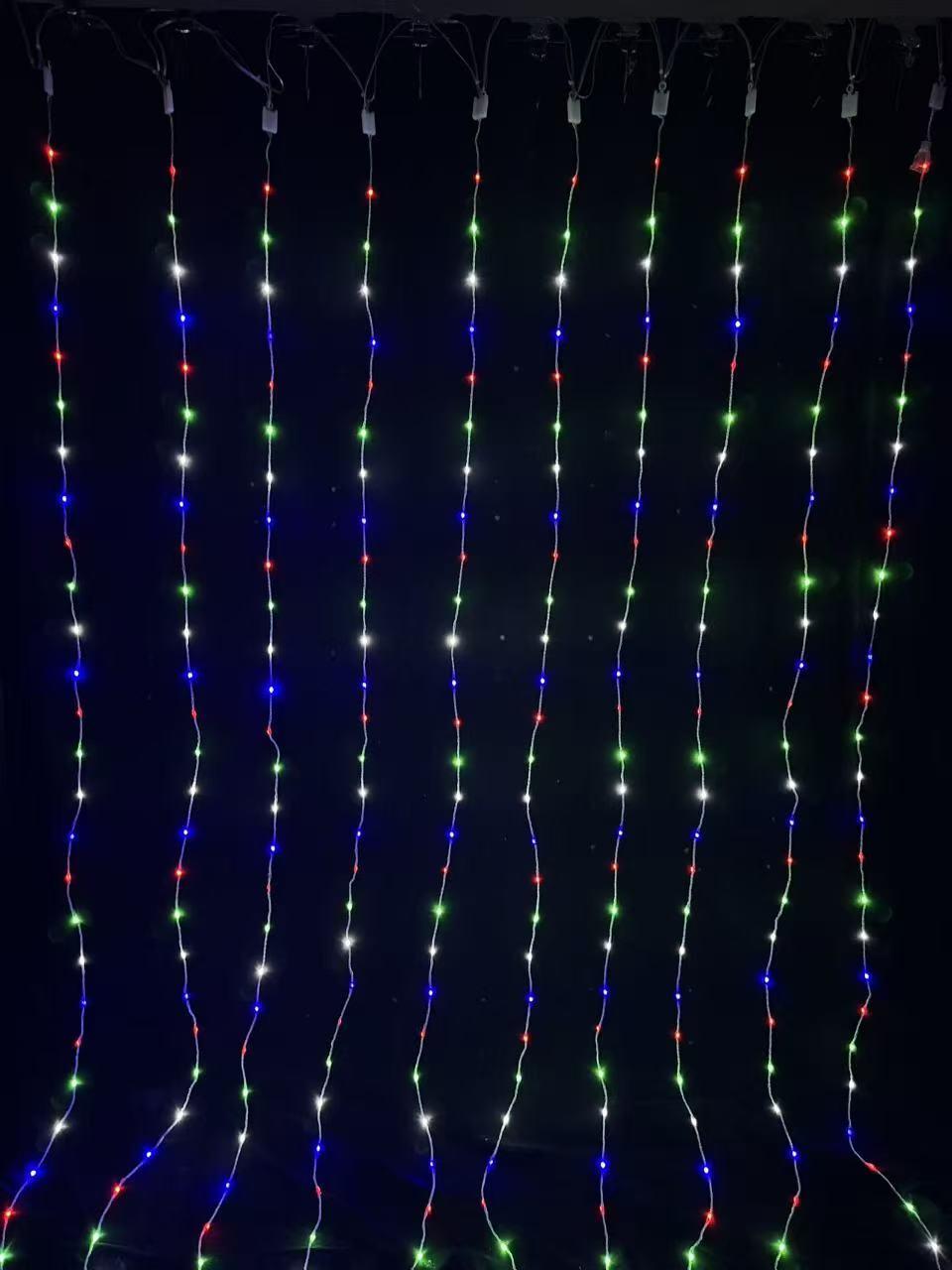 Flowing Bubble-Bead Curtain