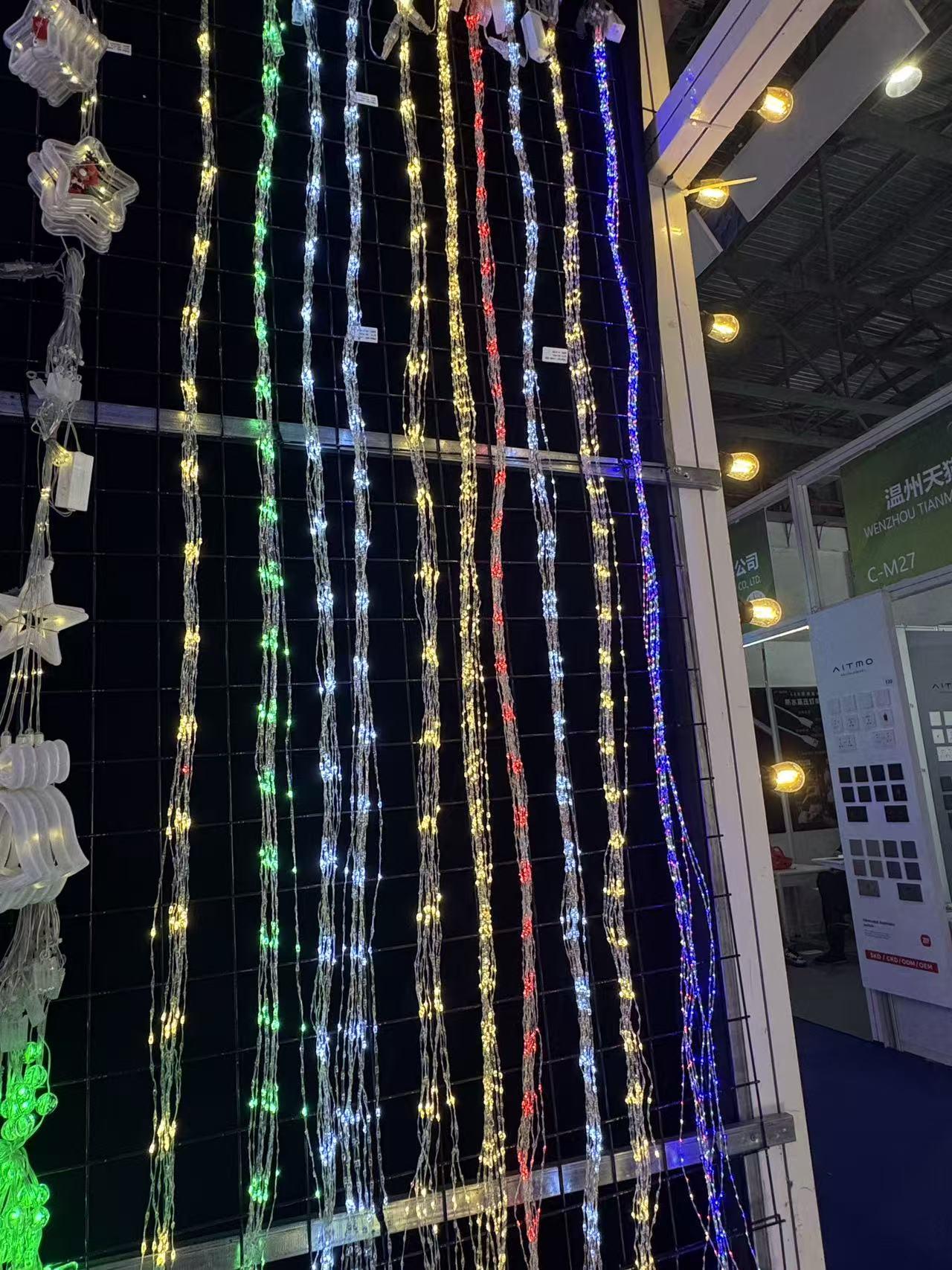 Flowing Copper-Wire Curtain